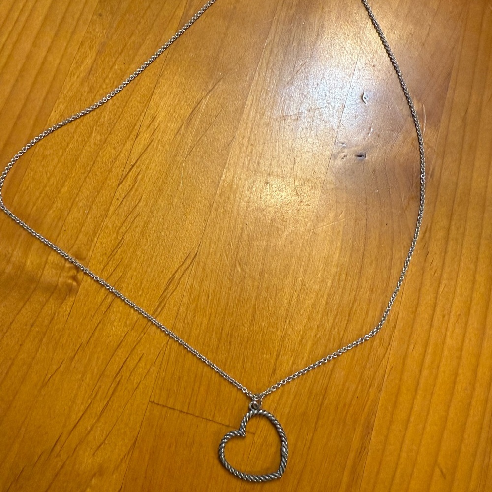 Silver Heart Pendant Necklace